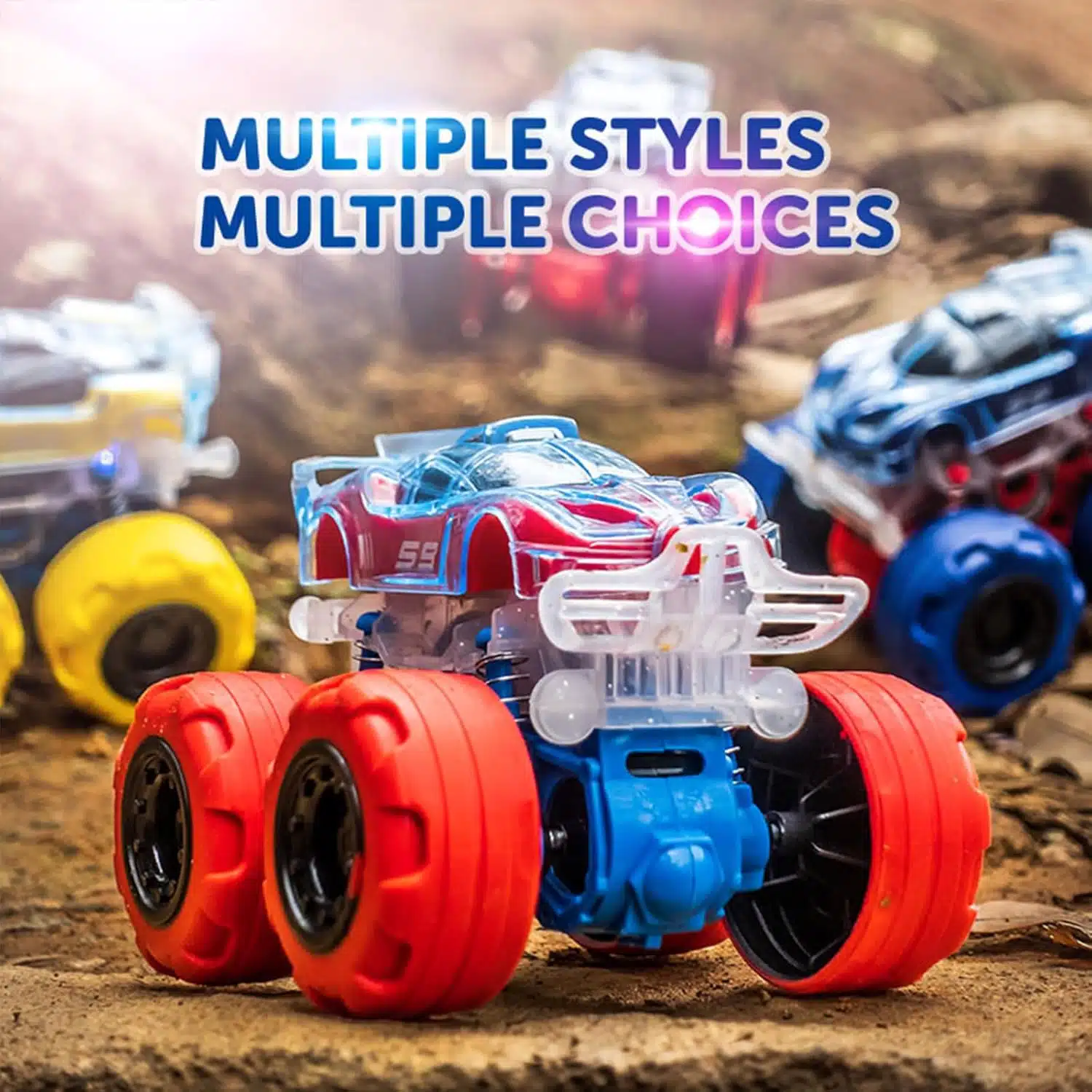 Educational Friction Powered Monster Truck Birthday Gift Age 3 4 5 6 Year Old Boy Girl Toddler Car Toys - Imagen 6