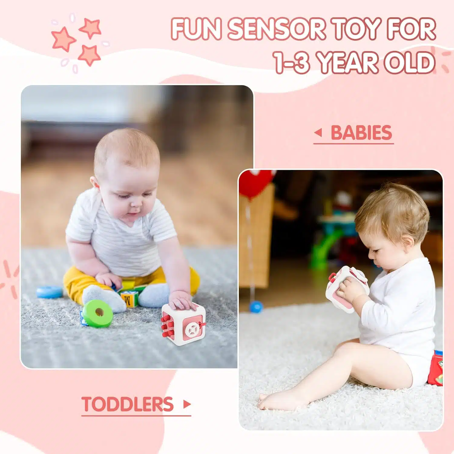 Interactive Whack a Mole Steering Wheel Toddler Box Educational Montessori Busy Board Busy Cube Toys - Image 2