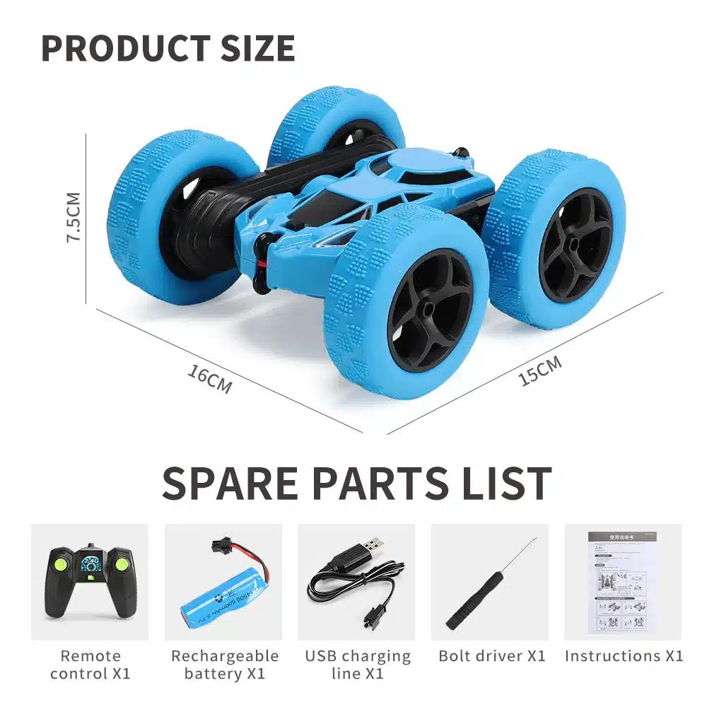 New Arrival Powerful 4WD Double Sided Flips 360 Off Road Racing Truck Kids Juguetes Remote Control Stunt Car - Bild 6