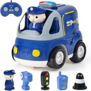 Wholesale RC cartoon police car toddler toy by LuluFamily