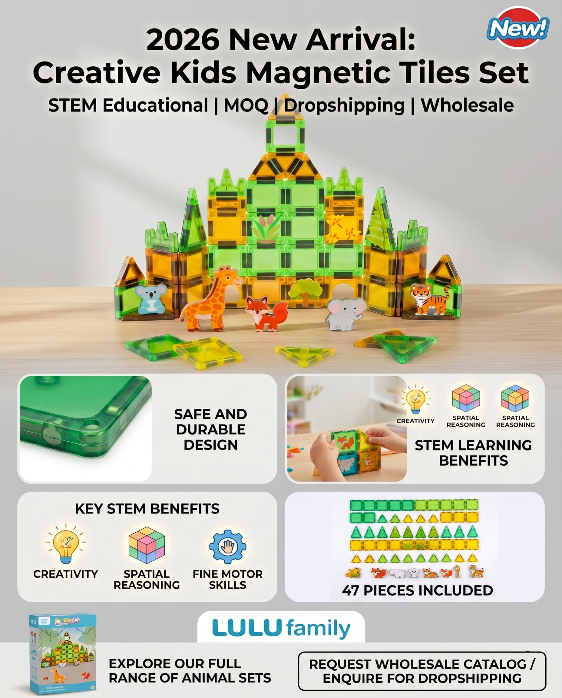 Juego de azulejos magnéticos