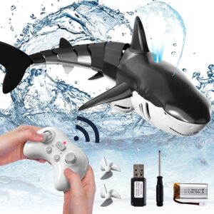 Wholesale RC pool shark toy with water spray and lights by LuluFamily