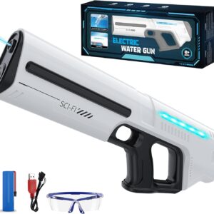 Electric automatic water gun wholesale with LED lights and auto water absorption feature