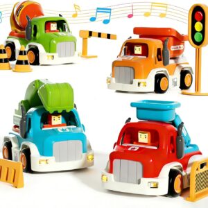 Wholesale friction truck toy set with lights and music by LuluFamily