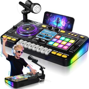 Wholesale kids DJ mixing table toy with microphone by LuluFamily