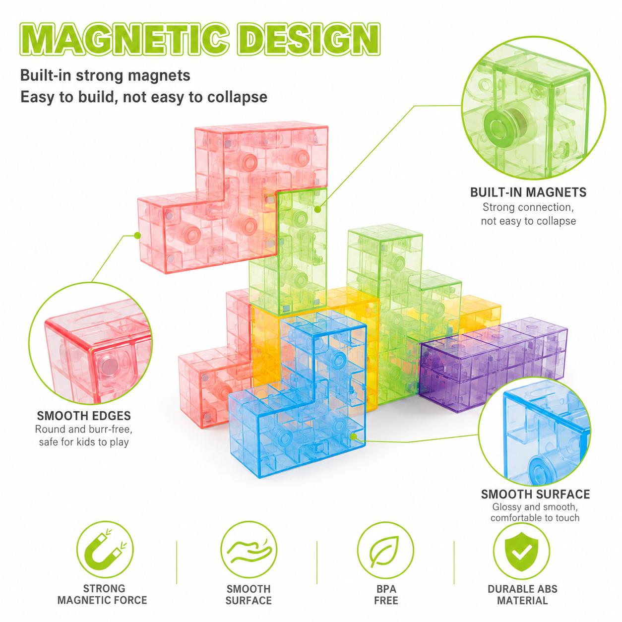 Wholesale Magnetic Puzzle Cube Toy with 3D Challenge Cards - Bild 7