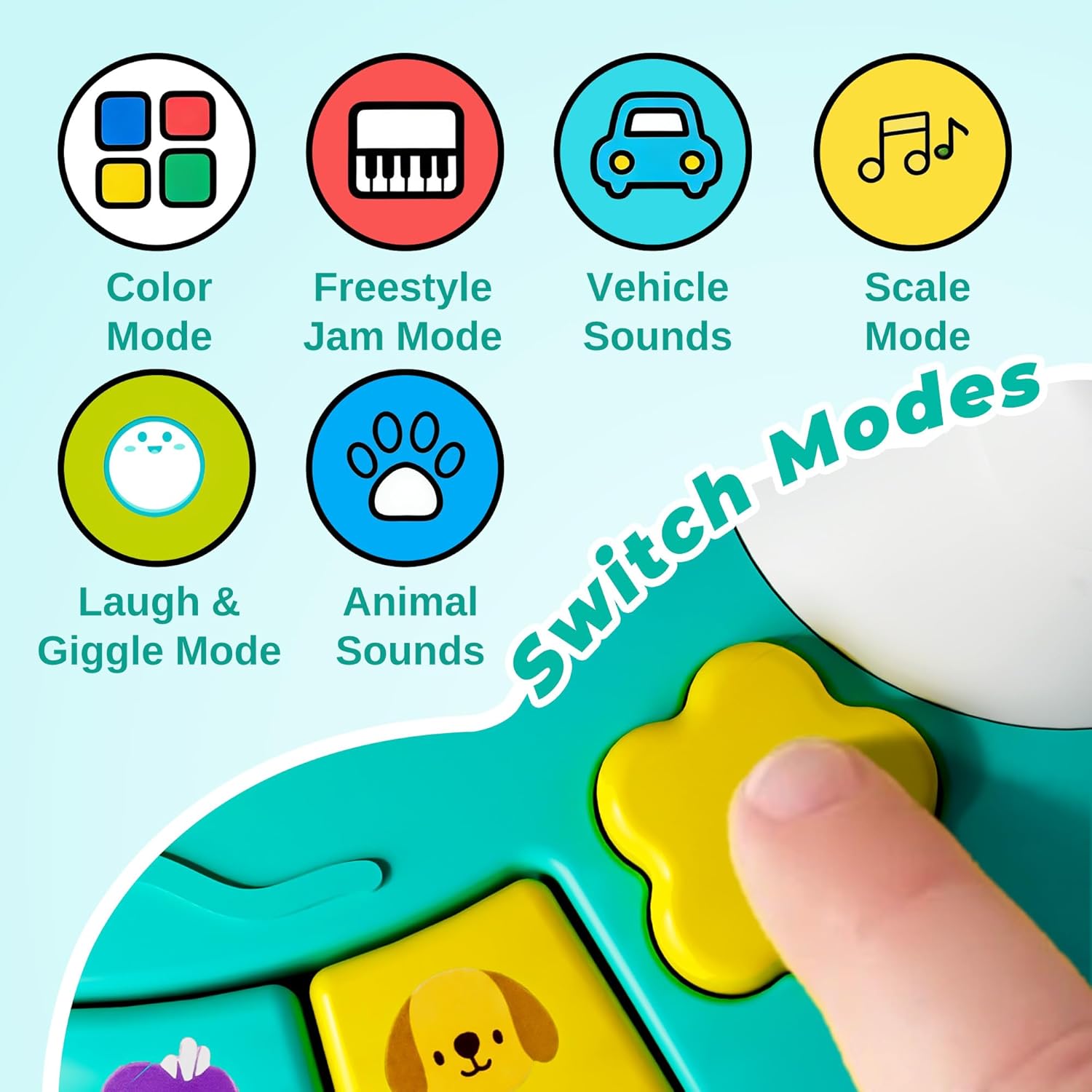 Wholesale Dinosaur Baby Piano Toy for Tummy Time Learning - Image 5