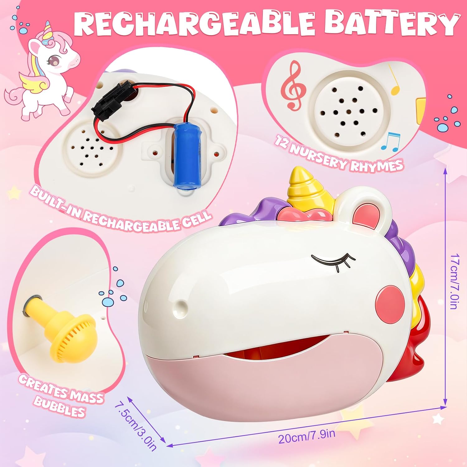 Wholesale Unicorn Bubble Bath Toy - Image 3