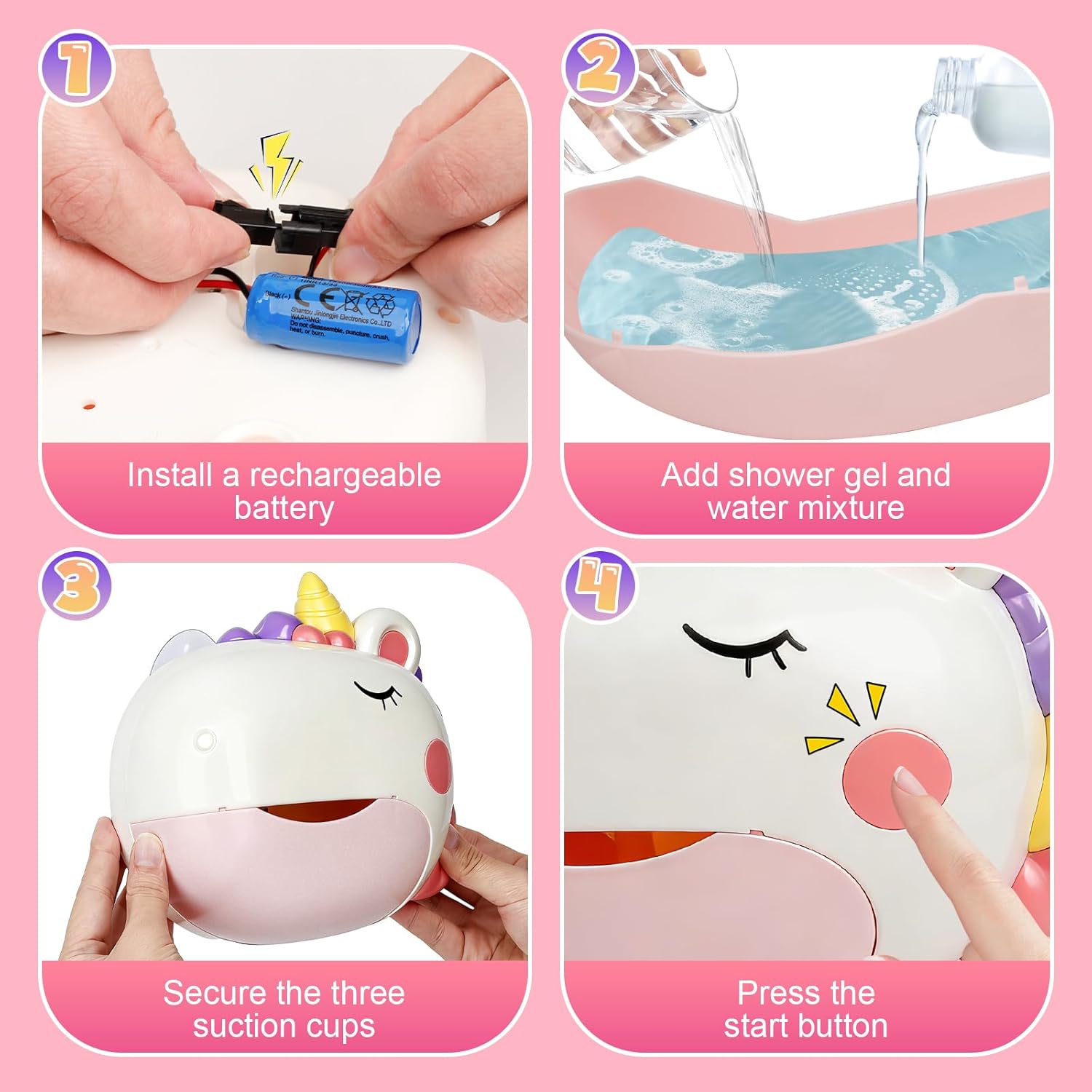 Wholesale Unicorn Bubble Bath Toy - Image 2