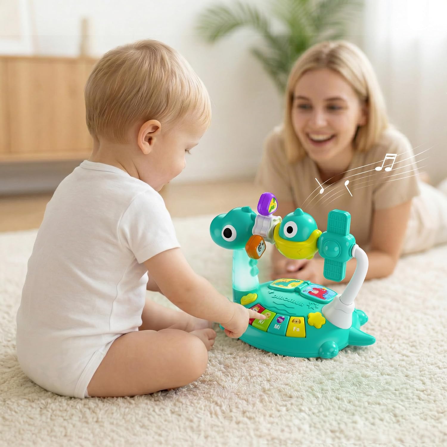 Wholesale Dinosaur Baby Piano Toy for Tummy Time Learning - Image 2