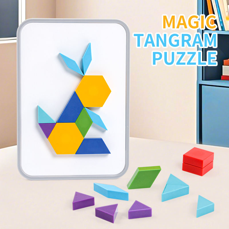 Wholesale Magnetic Tangram Puzzle Toy with Matching Game Blocks - Bild 2