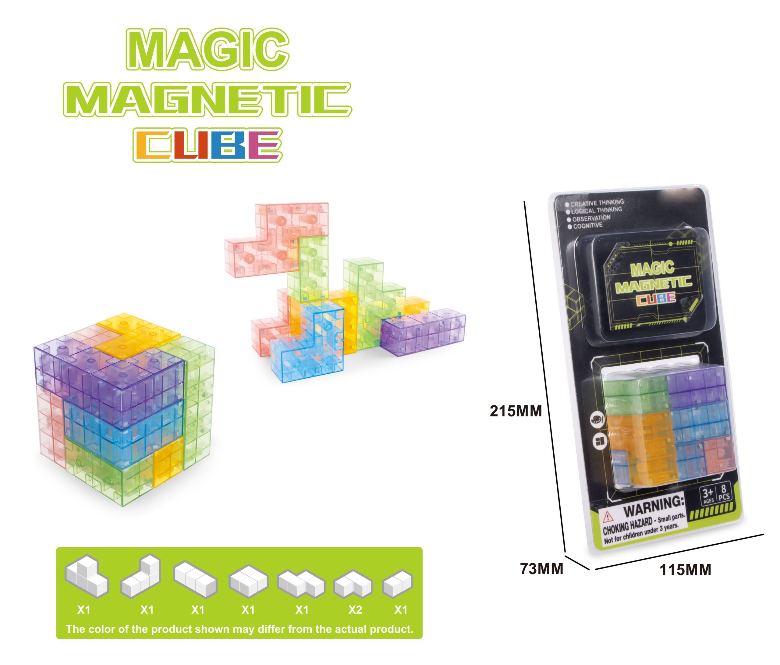 Wholesale Magnetic Puzzle Cube Toy with 3D Challenge Cards - Bild 3