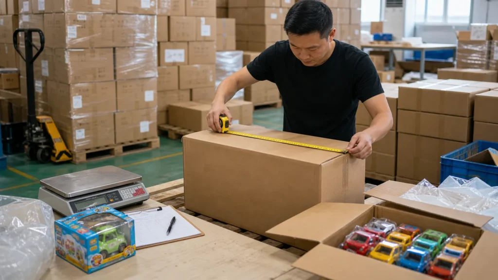 Toy carton size weight and shipping volume for quotation comparison