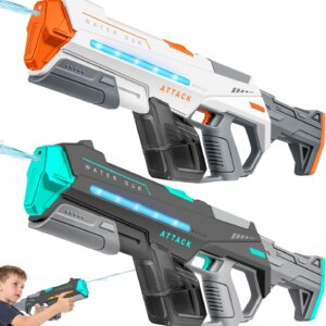 Wholesale large capacity light up electric squirt water gun for kids and adults summer outdoor pool play